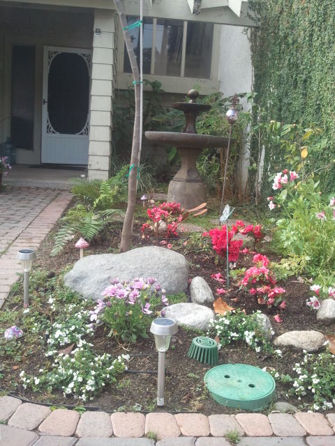 Irrigation system serving colorful plantings