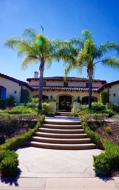 Estate landscape maintained by professional irrigation system