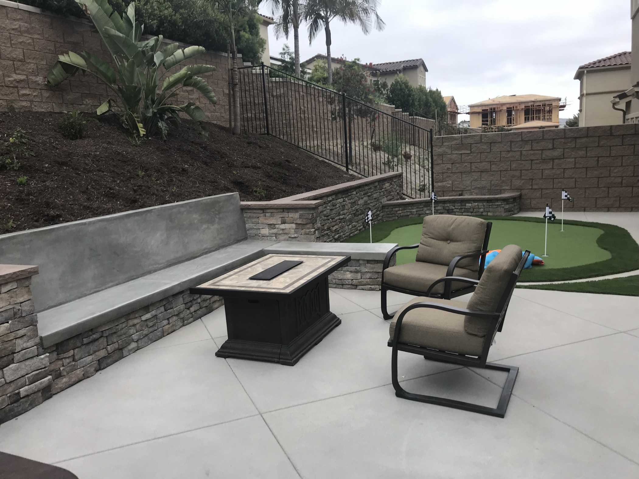 New landscape construction in San Diego