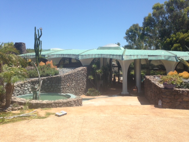 Exterior view of residential landscape and architecture