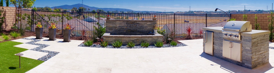Garden walkway with path lighting illuminating stepping stones and border plantings