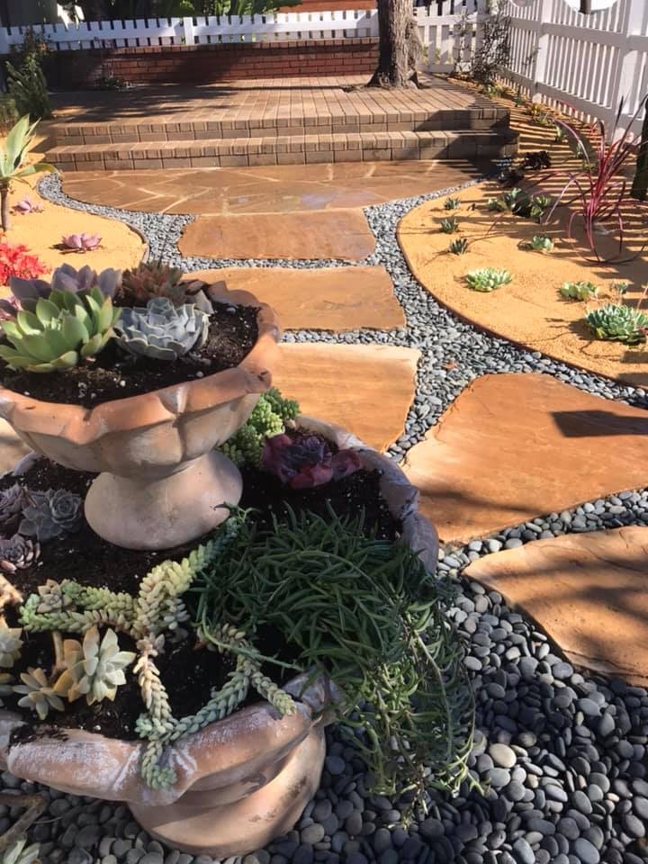 Arcadian Landscape design with native plantings and stone