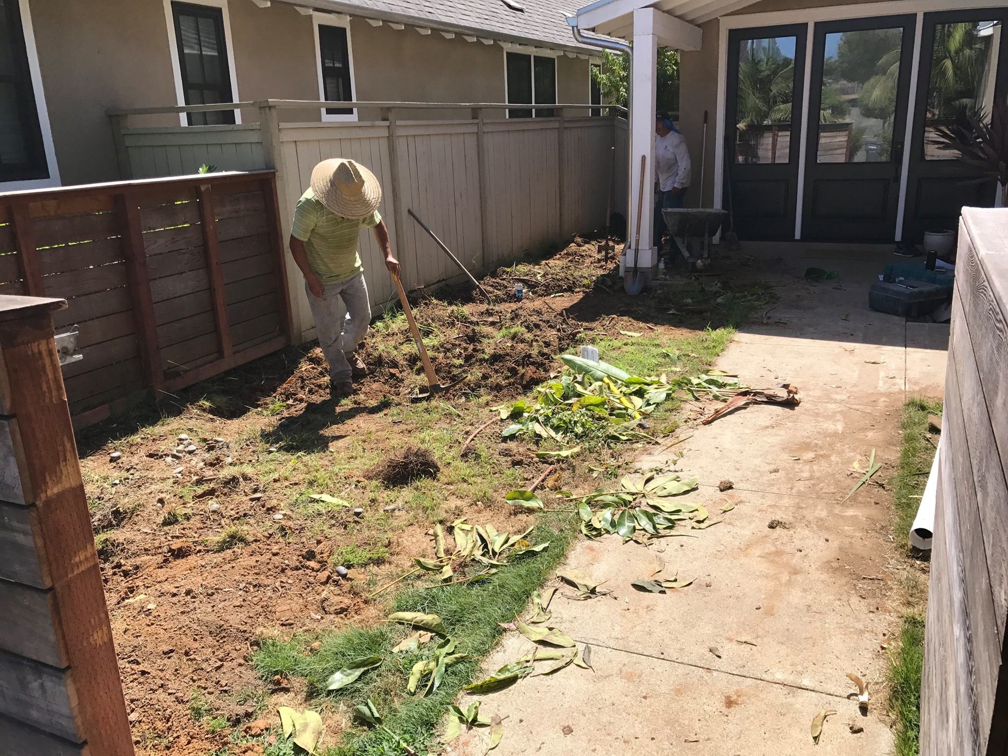 Stone pillar and retaining wall in San Diego
